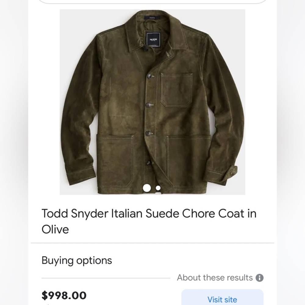 Todd Snyder Suede Coat